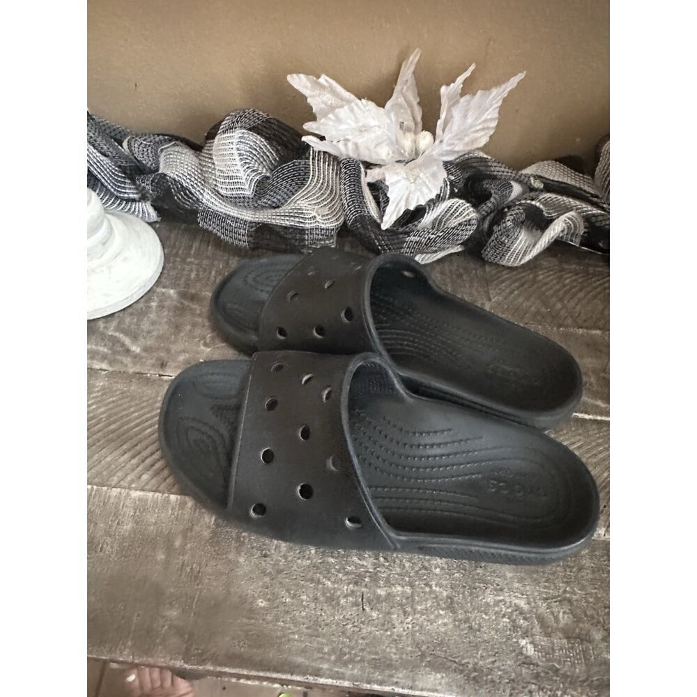 Crocs Coast Slide Slip On Sandals Black Size Womens Size 10 And Mens Size 8 - Picture 2 of 4